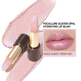 FOCALLURE Glisten Opal Hydrating Glitter Lipstick Lip Balm Set Moisturizing Glossy Cosmetic Makeup - Color: NU03 Guest From Sky