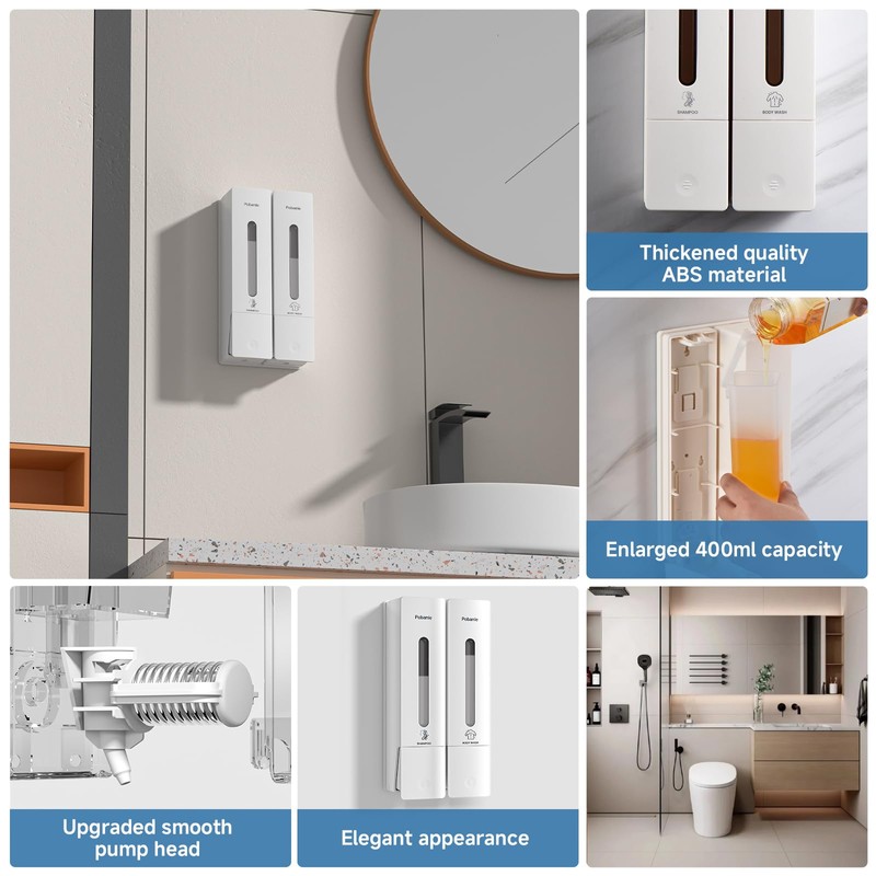 1984 Shampoo and Conditioner Dispenser Wall Mount Shower Dispenser 2