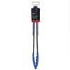 Chef Craft Premium Silicone Cooking Tongs, 12 inch, Blue