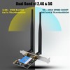 Verdthos Tarjeta de Red PCIE, Tarjeta WiFi para PC, Banda