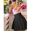 ANRABESS Knee Length Skorts Skirts for Women Summer High Waisted