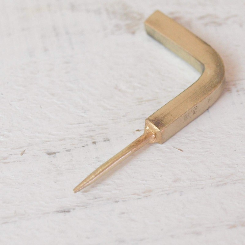 Horn Please by Recreational Vehicle BRASS Push Pin L Hook