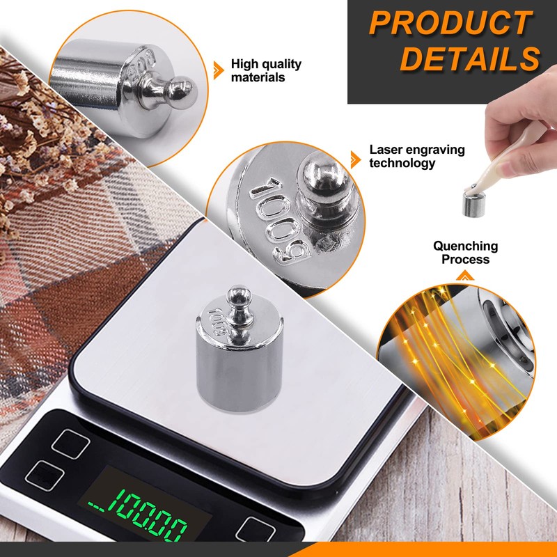 Rustark Precision Calibration Weight Set for Digital Balance Scale, Jewellery