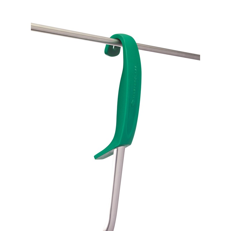 MasterClass Colour-Coded Catering-Quality Stainless Steel Slotted Spoon, 34 cm (13.5")