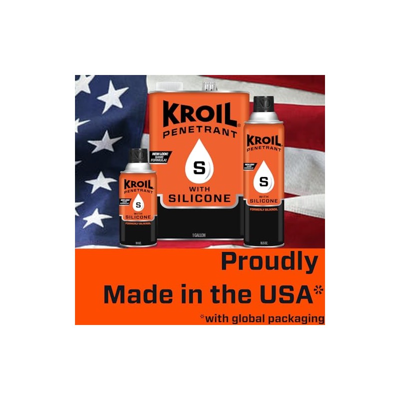 Kroil Penetrating Oil with Silicone (Aerosol Spray-10oz Can-Single) | Penetrant
