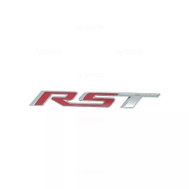 General Motors 1PC Tailgate RST Emblem Fit 2021-2024 Chevy Silverado Tahoe  Badge Chrome red