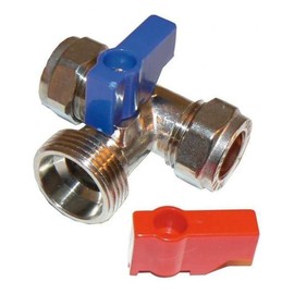 Washing Machine Tap Tee 15mm x 3/4"