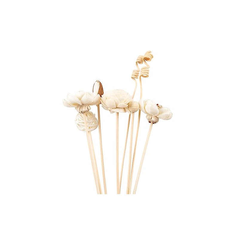 5Pcs Diffuser Sticks Wood Chinese Rose Flower Rattan Reed Essential