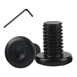 Metuja M8-1.25 x 10mm,20-Pack Black Flat Head Hex Socket Cap Screw Bolts,304 Stainless Steel,Fully Threaded M8 Bolts,Metric Fasteners for Furniture