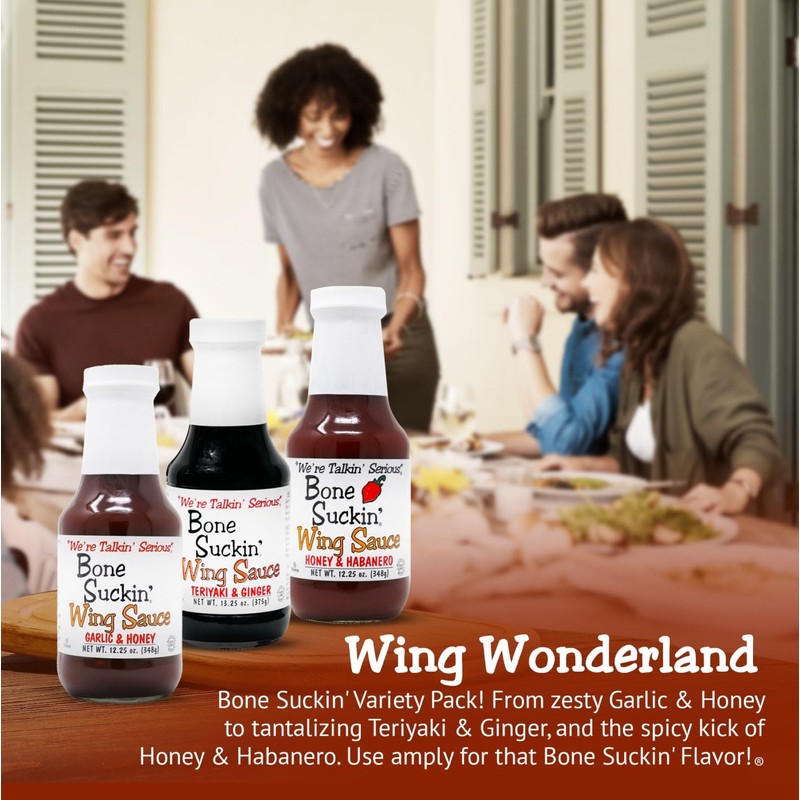 Bone Suckin' Variety Pack Wing Sauce: All Purpose Wing Sauce