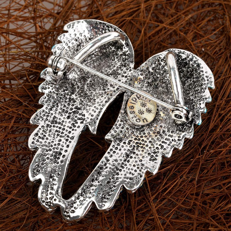 Broche de ala de ángel de la guarda para mujer,