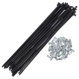 RATCHROLL 1 Set Universal Bicycle Spokes 13G 179mm Length Bike Wheel Spokes Nipple Black 45 Steel