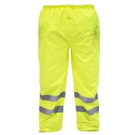 JORESTECH Safety Rain Pants Reflective High Visibility Yellow/Lime ANSI Class E 150D Heavy Duty PANTS-03 (3XL)