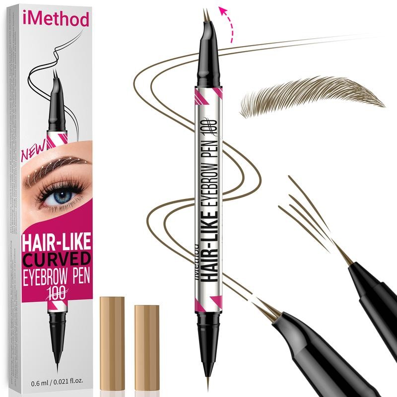 iMethod Curved Eyebrow Pen - Microblading, Liquid, 2-in-1 Dual-Ended with