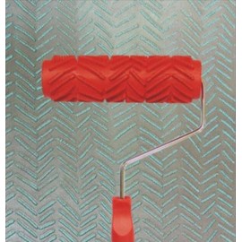 Greek Art 7" DIY Patterned Paint Roller Decorative Rubber Roller Decorative Art Roller Texture Roller with Plastic Handle - More Than 300 Patterns (Pattern AF9)