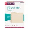 Smead 10320 File Folders 1/2 Cut One-Ply Top Tab Letter