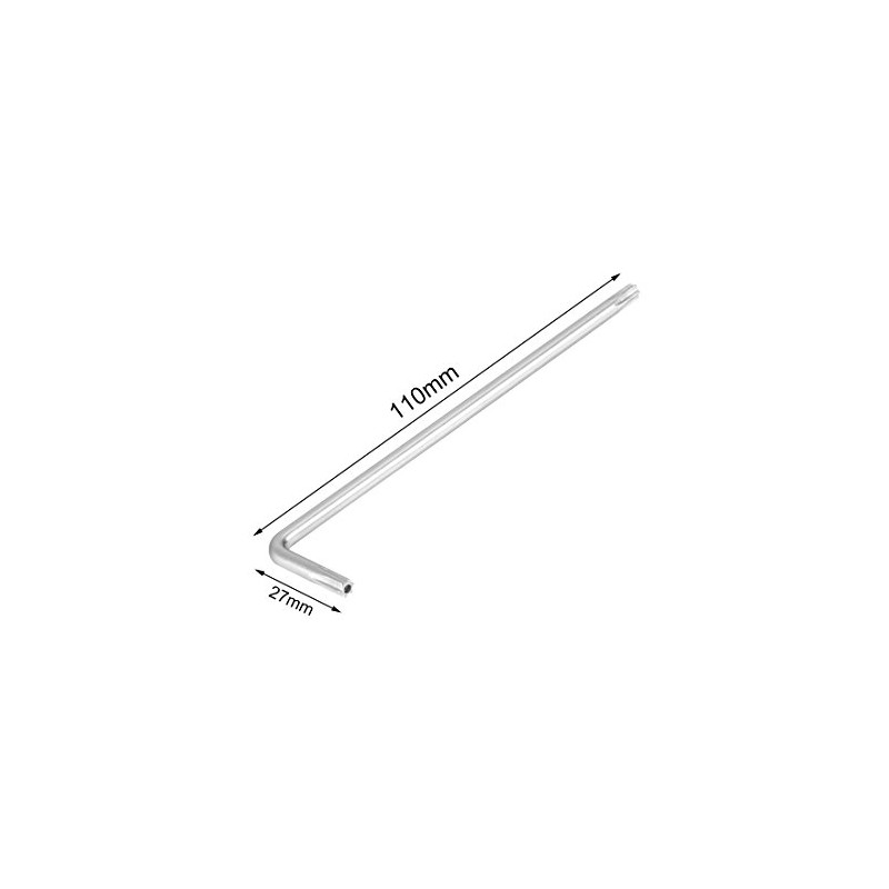 sourcing map Key Long Arm Torx Star Steel Bit Wrench