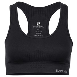 STARK SOUL Women's 5130_schw_s Sports Bra, Black, S