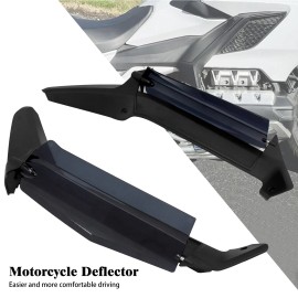 YHMTIVTU Adjustable Dark Smoke Air Deflectors Fits For Honda Gold Wing GL 1800 2018-2023