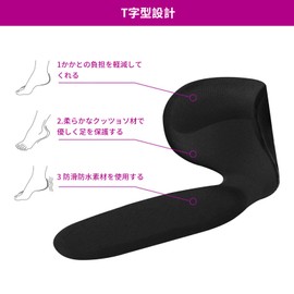 Anti-Blister, Heel Pad, Prevents Blisters, Heel Insoles, Set of 3, Cushion, Adjustable Size, Heel Protection, High Heel, Prevents Blister Pain Relief, Anti-Slip, Gel Heel, High Heel, Compatible with Leather Shoes, Sneakers, T-Shaped Heel, Unisex, 6 Piece