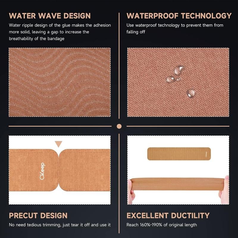 CKeep Precut Athletic Tape, 10 Different Colors, 2 Rolls, 40