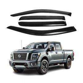 ZH Fits 2017-2024 Nissan Titan Crew Cab 2016-2024 Titan XD Window Visor Rain Guard
