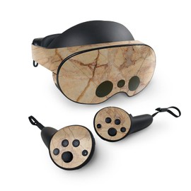 MightySkins Glossy Glitter Skin Compatible with Meta Quest Pro - Amber Marble | Protective, Durable High-Gloss Glitter Finish | Easy to Apply, Remove, and Change Styles | Made in The USA