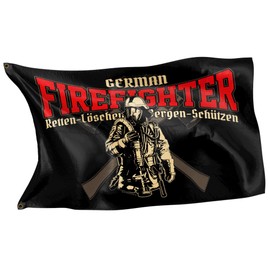 RAHMENLOS Original Design Flag German Firefighter for the Fire Brigade