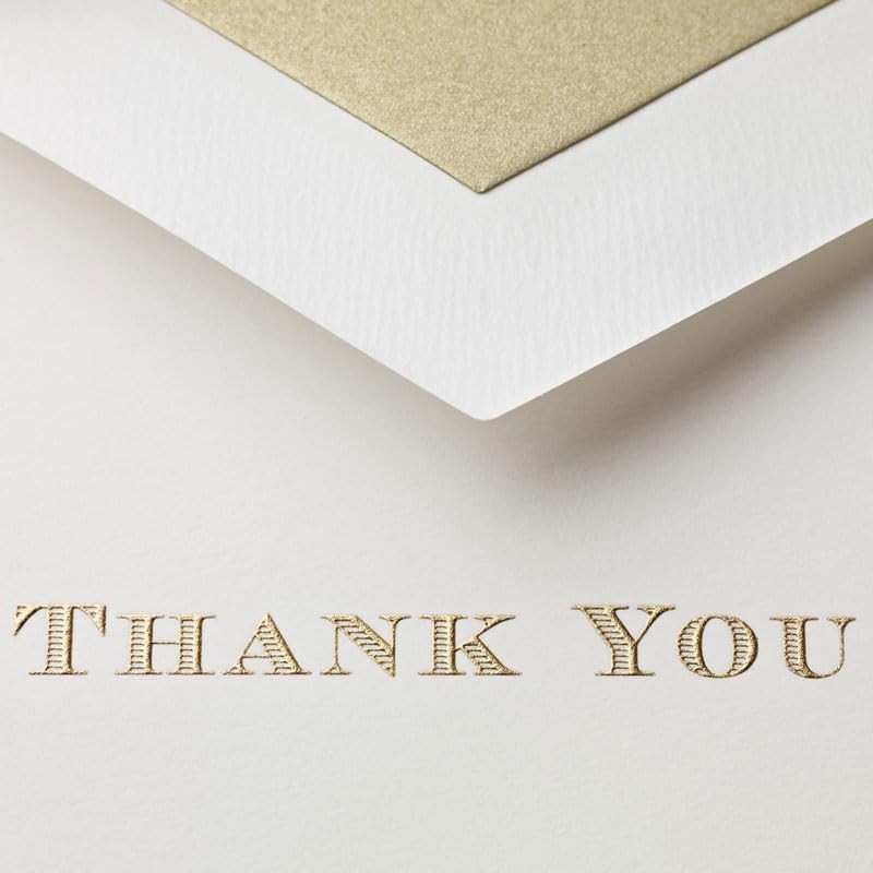 Limited Papers Gold Hand Engraved Thank You Notes