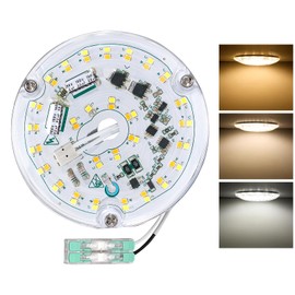 senroyal 4 Inch Ceiling Fan LED Light Replacement, 18W 2100LM 3CCT 3000K 4500K 6000K, LED Ceiling Fan Light Kit, Round Light Engine Retrofit Kit, 120V, CRI90, Dimmable