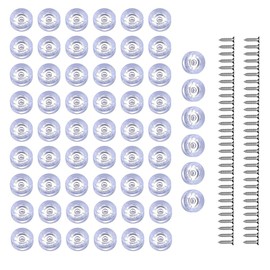 TopHomer 60pcs Furniture Pads, PVC Wood Furniture Sliders Hardwood Floor Protectors Surface Protection for Chair Table Desk Dresser Cabinet Sofa Couch Leg Feet Carpet, 18mm/0.70in Round