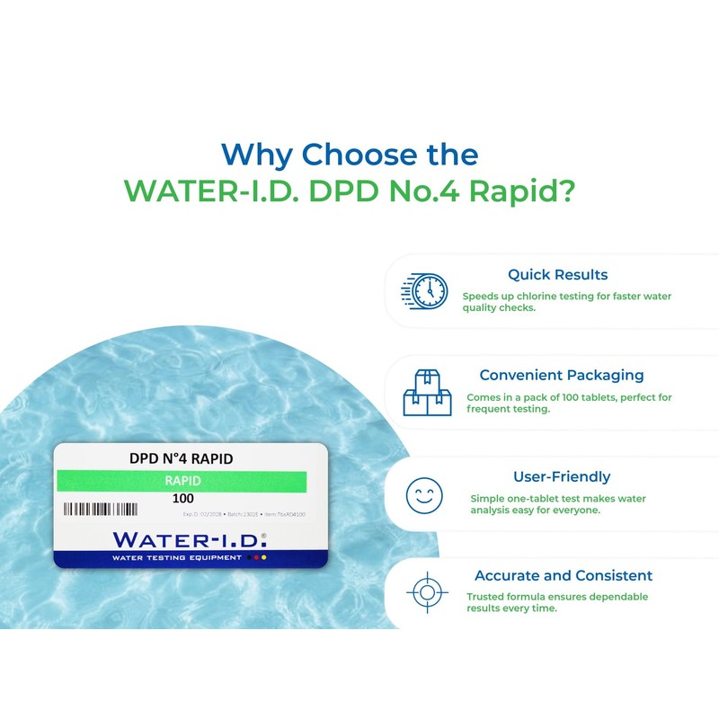 WATER-I.D. - DPD No.4 Rapid Dissolve Tablets | Accurate Chlorine