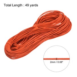 MECCANIXITY Elastic Cord Stretchy String 2mm 49 Yards Orange for Crafts, Jewelry Making, Bracelets, Necklaces, Beading