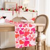 Joyfol Day Red Love Heart Valentine's Day Table Runner,Long Dresser