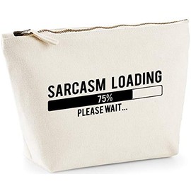 Hippowarehouse Sarcasm Loading Please Wait printed make up cosmetic wash bag 18x19x9cm