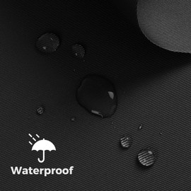 Nylon Fabric, 58"W 420D Waterproof Fabric 1 Yard Ripstop Nylon Material Outdoor Upholstery Twill Sewing Material for Patio Chair, Lining, Cushion, Purse, Tote Bag, Tent, Tarp Cover, DIY Project Black