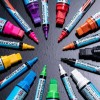 Auto Marker Car Paint Marker Pens Auto Writer Blue -