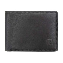 Primehide Mens Slim Leather Wallet RFID Blocking Gents Card Holder Notecase 3101 - Black