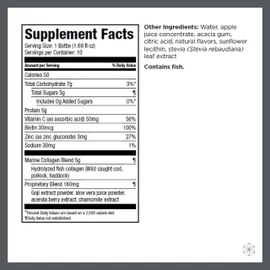 Isagenix Collagen Elixir - Drink with Marine Collagen Peptides - Support a Youthful Appearance with Vitamin C, Zinc & Biotin - 10 Bottles (1 Box)