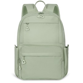 FIORETTO School Bag Lightweight School Backpack Rucksack Bag for Women Teenage Girls Boys, Water Resistant 15.6 Inch Laptop Backpack Bookbag Secondary College Work Travel Green