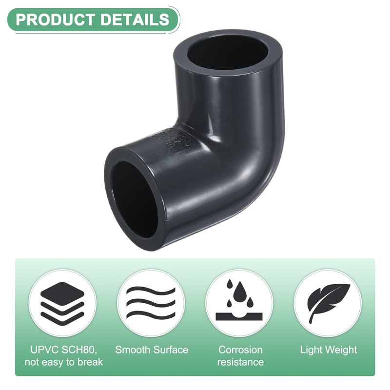 M METERXITY 6-Pack 90 Degree Adapter Connector, 3/4" Socket UPVC