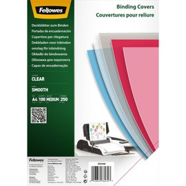 Fellowes 100 Clear PET Cover Covers 250 Micron (A4)
