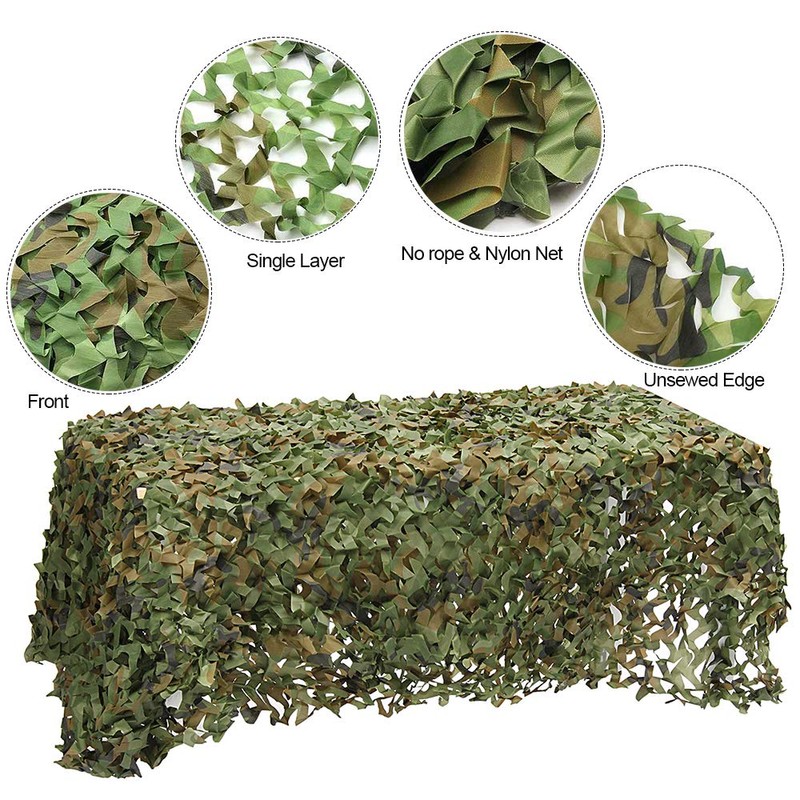 Camouflage Net, Army Military Hunting Forest Camo Net for Camping,