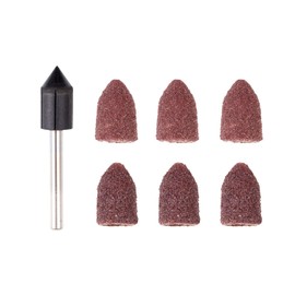 PROXXON No. 26987 Roll Paper, 6 Pieces with Shaft, 0.3 inch (9 mm), 2 Types of Paper, No. 80, 120, Shaft Diameter 0.12 inches (3.0 mm)