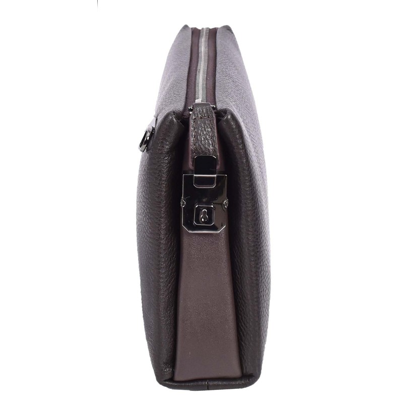 House of Luggage HLG1023 Mens Genuine Leather Lockable Wristlet Travel
