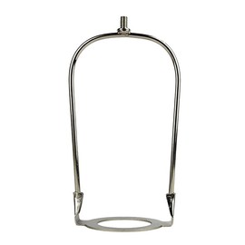 UNO Fitter Adapter - 6 Inch Lamp Shade Harp Holder, Fits E26 Light Base, Adapted for Table and Floor Lamps (1, Sliver)