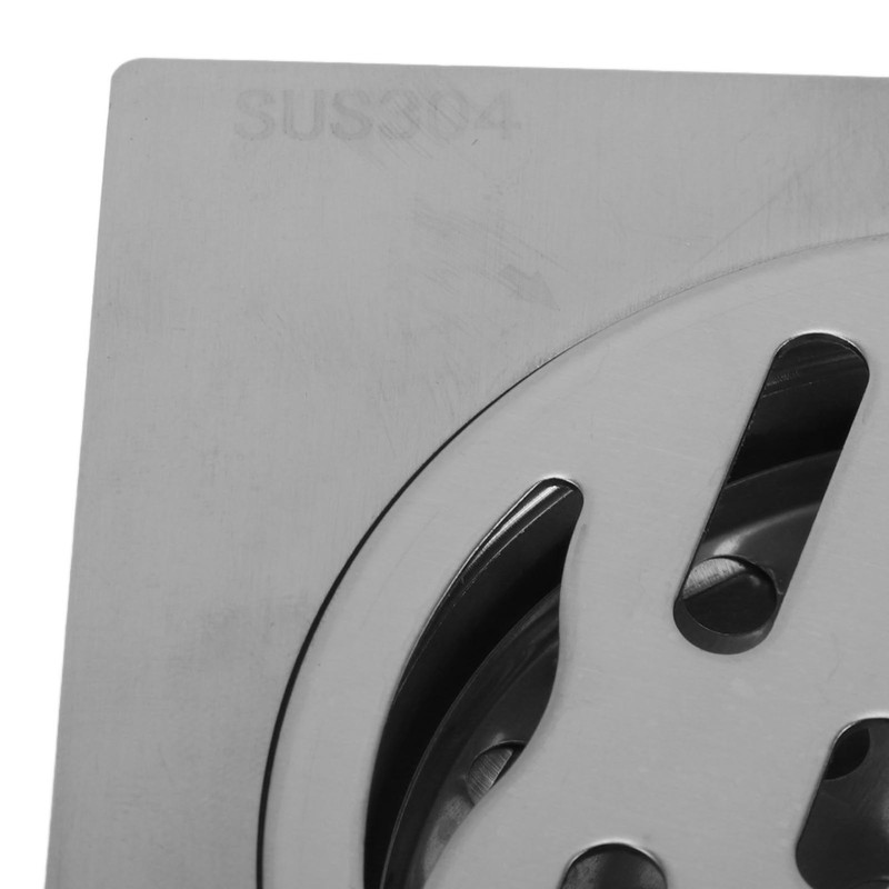 Square Shower Drain Kit 4.3in Stainless Steel Anti Clogging Odor