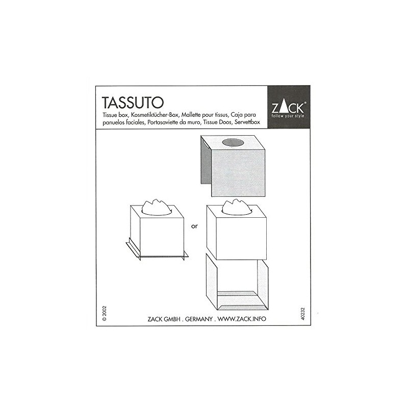 ZACK 40232 Tassuto Tissue Box