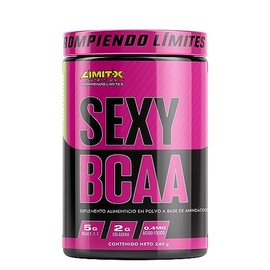 Limit-X Nutrition Sexy BCAA, Electrolitos en polvo a base de Aminoácidos BCAA`S 2:1:1, Colágeno Hidrolizado y Ácido Fólico Vitamina B9 | 240 gramos | 30 porciones (Limonada)