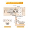 Luokim 2pcs Professional Grade Inset Soft Close Cabinet Hinges Frameless